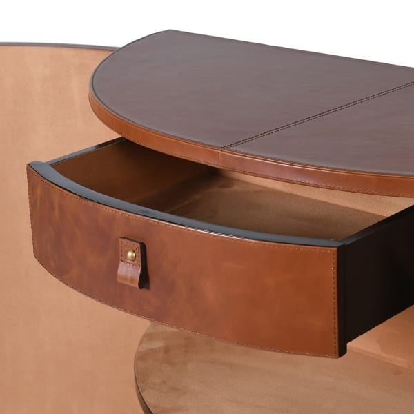 Mason Dome Cabinet – Tan Leather
