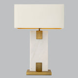 Livingsley Meadow Table Lamp – White and Antique Brass