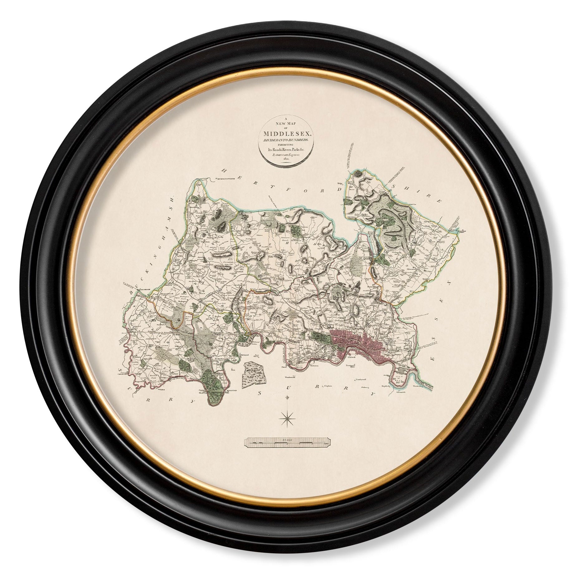 c.1806 County Maps of England - Round
