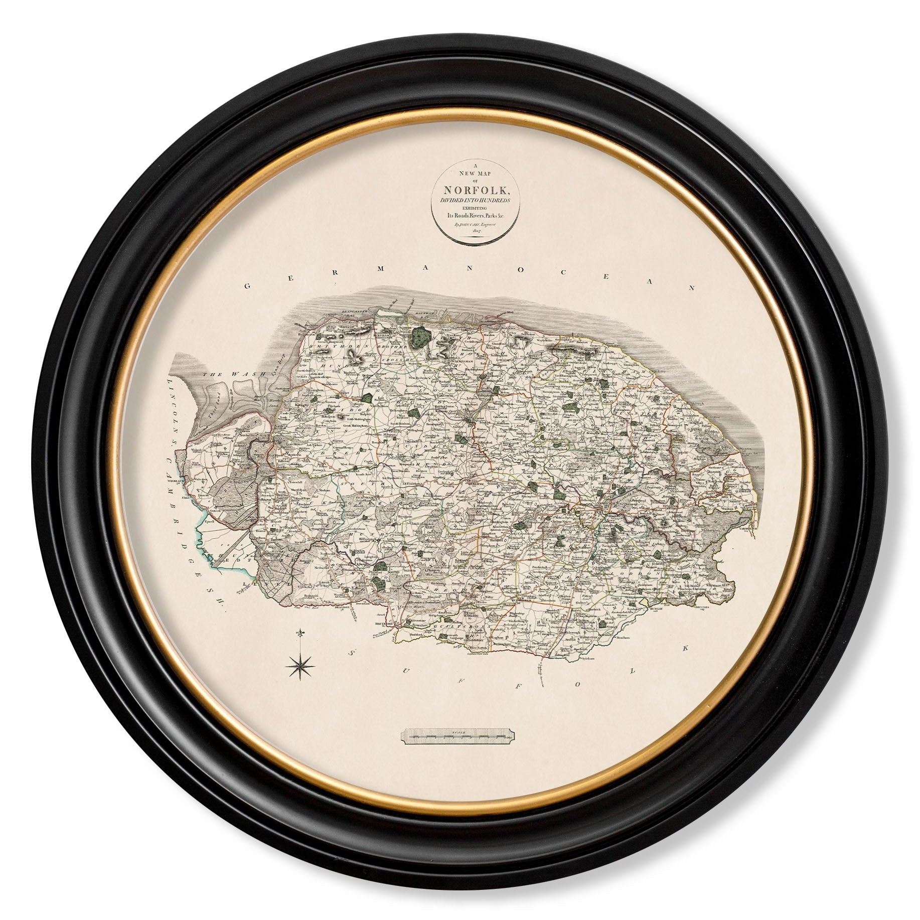c.1806 County Maps of England - Round