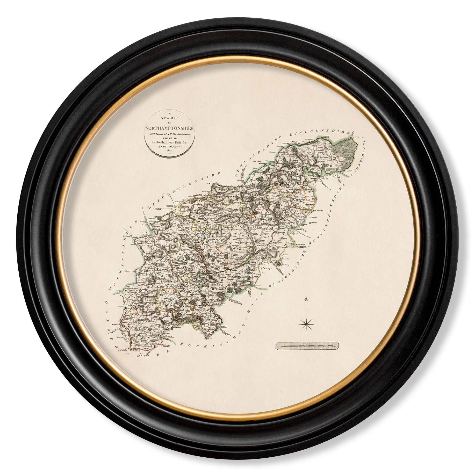 c.1806 County Maps of England - Round