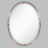 Livingsley Nova Oval Mirror - Dark Antique Brushed Brass