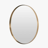 Pacific Lifestyle Brushed Gold Round Wall Mirror – Large
