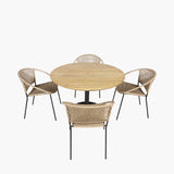 Pacific Lifestyle Dakota 4 Seater Outdoor Dining Set – Natural Wheat
