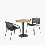 Pacific Lifestyle Dakota Outdoor Bistro Set – Black