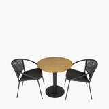 Pacific Lifestyle Dakota Outdoor Bistro Set – Black