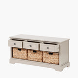 Pacific Lifestyle Devonshire 3 Drawer 3 Basket Unit - Putty
