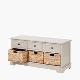 Pacific Lifestyle Devonshire 3 Drawer 3 Basket Unit - Putty