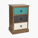 Pacific Lifestyle Loft 3 Drawer Unit - Blue Multicoloured