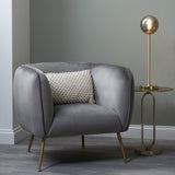 Pacific Lifestyle Lucca Armchair – Dove Grey Velvet