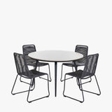 Pacific Lifestyle Pang Outdoor 4 Seater Dining Set – Black