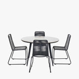 Pacific Lifestyle Pang Outdoor 4 Seater Dining Set – Black
