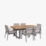 Pacific Lifestyle Stockholm Outdoor 6 Seater Dining Set – Anthracite