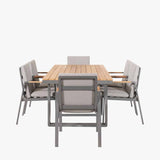 Pacific Lifestyle Stockholm Outdoor 6 Seater Dining Set – Anthracite
