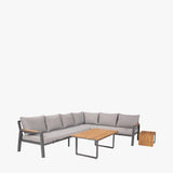 Pacific Lifestyle Stockholm Outdoor Corner Seating Set – Anthracite