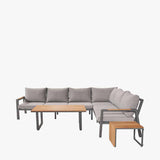 Pacific Lifestyle Stockholm Outdoor Corner Seating Set – Anthracite