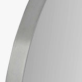 Pacific Lifestyle Brushed Silver Round Wall Mirror – Large