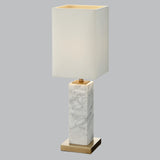 Livingsley Pax Table Lamp – White and Antique Brass