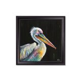 Pelican Print 'Pierre' by Amy Ansell - Black Square Frame