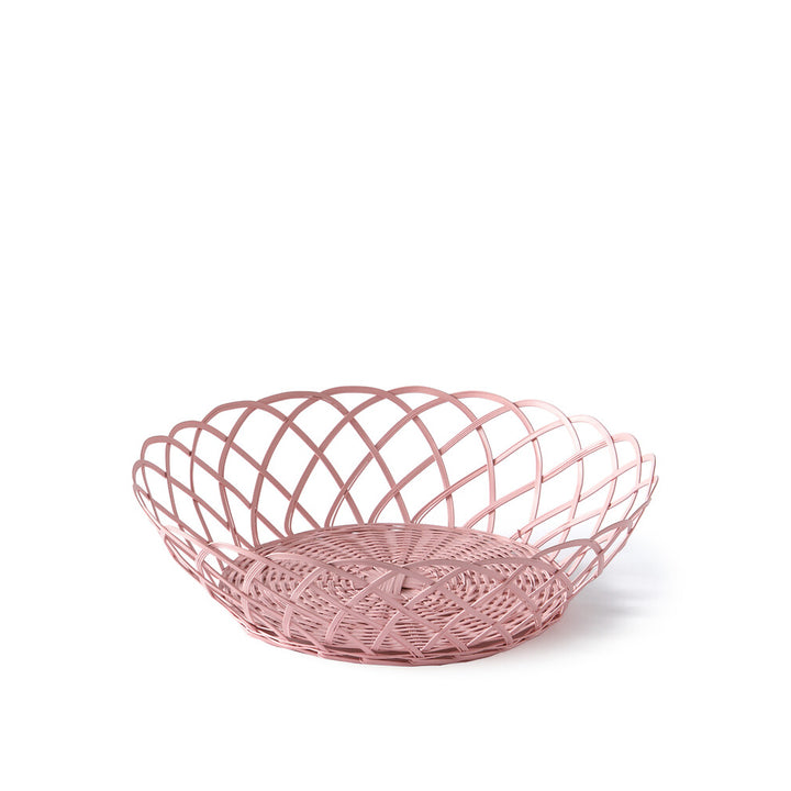 Pols Potten Bakkie Lace Basket in Pink - Large