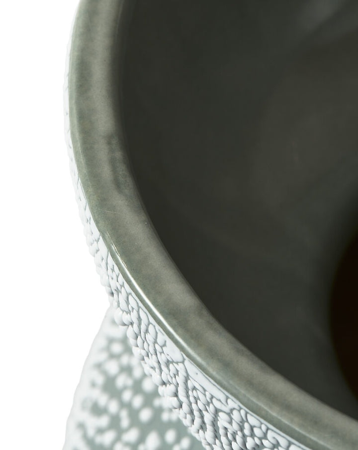 Pols Potten Boolb Dots Vase in Dark Green – Medium
