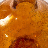 Pols Potten Crackled Ball Body Vase in Amber Glass – Small