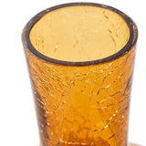 Pols Potten Crackled Ball Body Vase in Amber Glass – Small