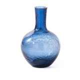 Pols Potten Crackled Ball Body Vase in Dark Blue Glass – Small