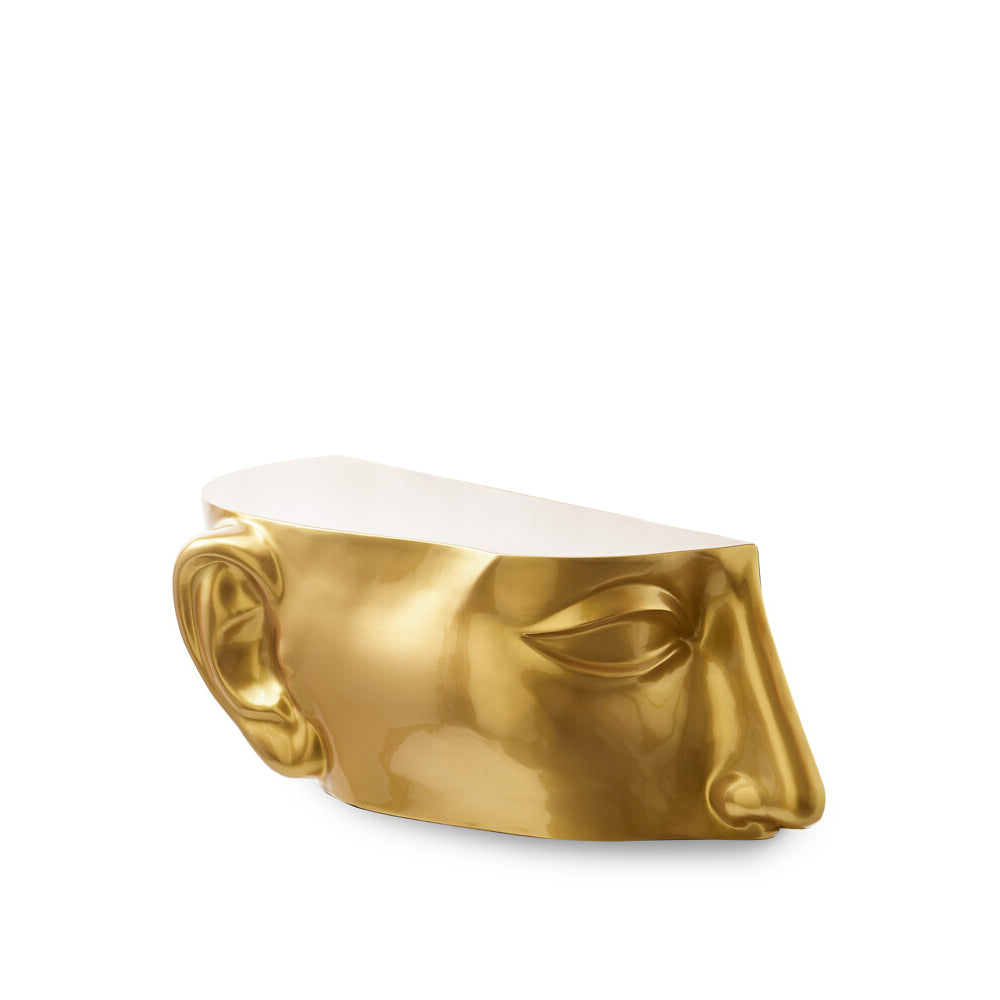 Pols Potten Head Coffee Table in Gold – Left Top