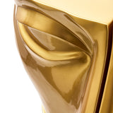 Pols Potten Head Coffee Table in Gold – Left Top