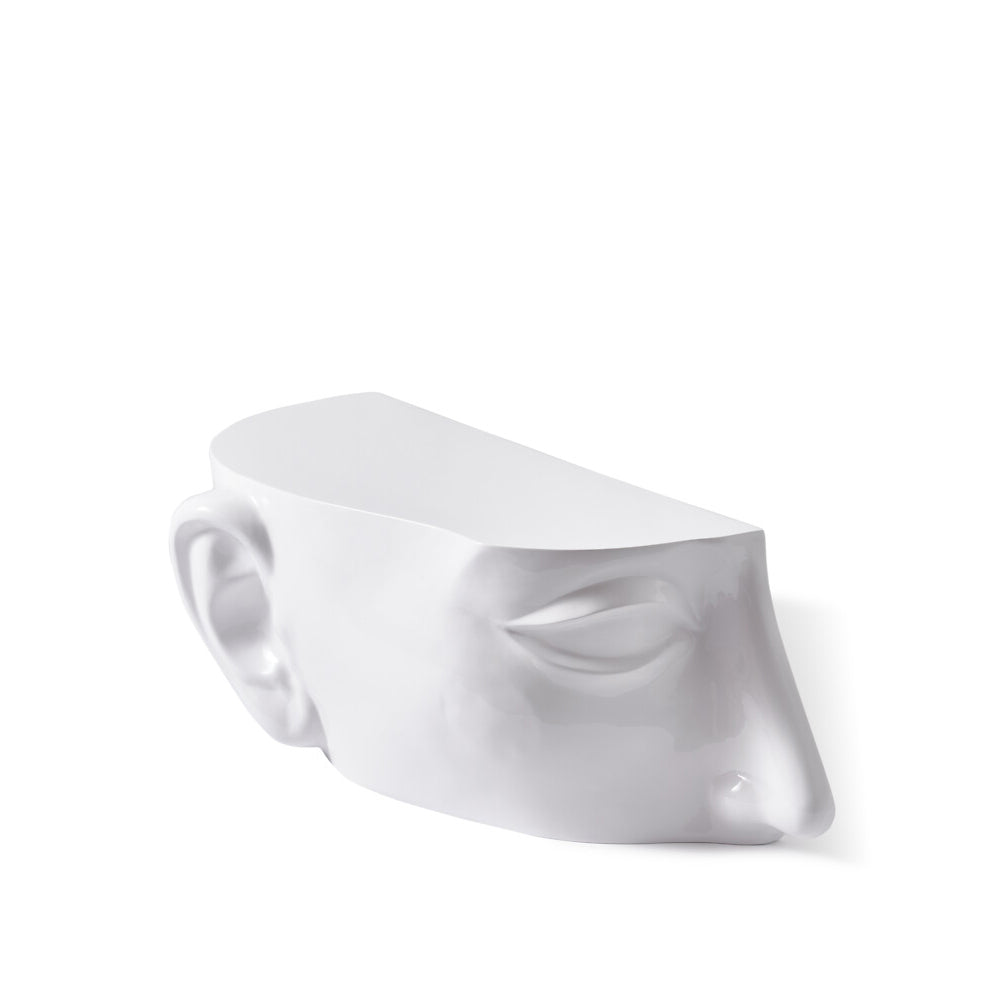 Pols Potten Head Coffee Table in White – Left Top