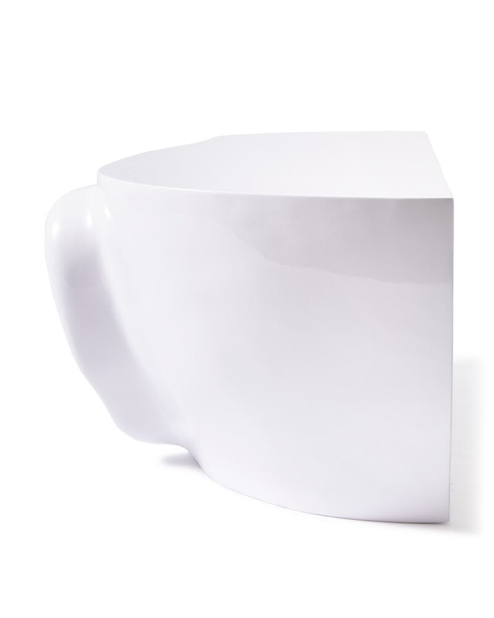Pols Potten Head Coffee Table in White – Right Top