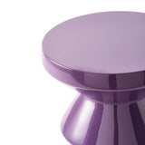 Pols Potten Migg Zig Zag Stool in Dark Purple Lacquered Polyester