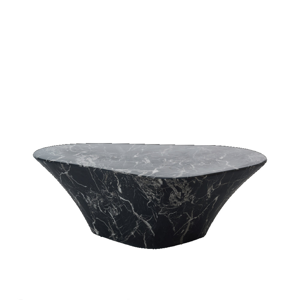 Pols Potten Oval Marble Look Coffee Table – Black