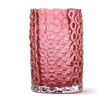 Pols Potten Round Relief Vase – Light Pink Glass