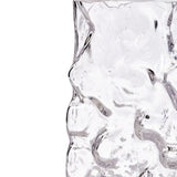 Pols Potten Square Relief Vase – Clear Glass