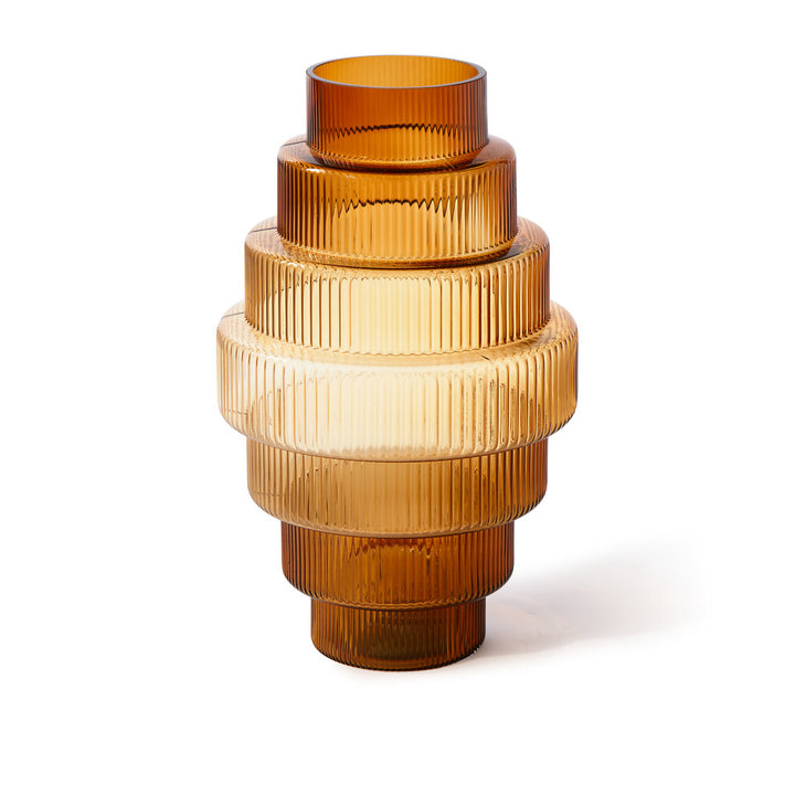 Pols Potten Steps Vase in Amber Glass – Extra Large