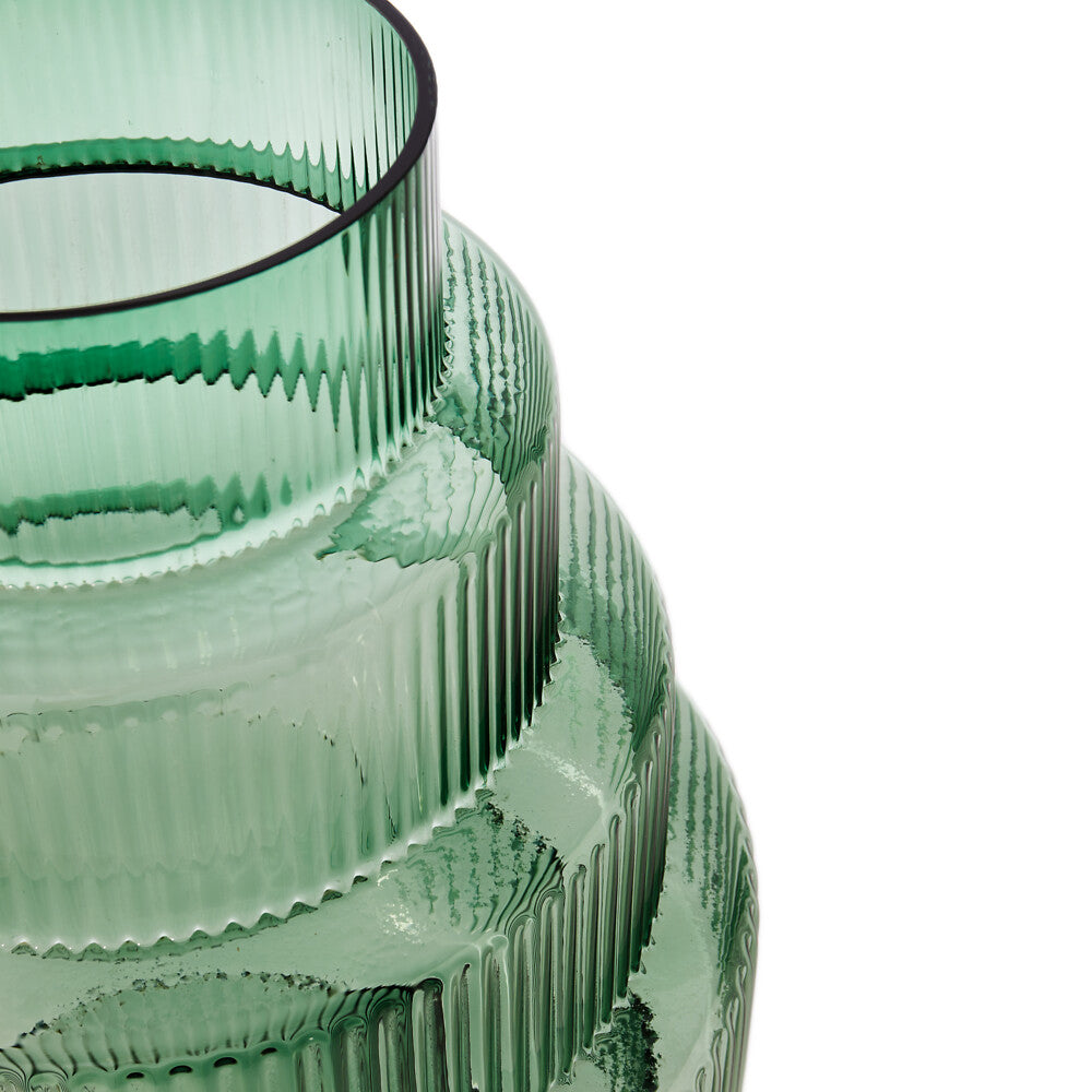 Pols Potten Steps Vase in Green Glass – Extra Large