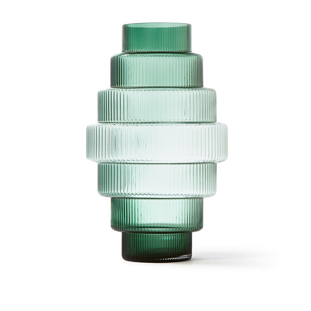 Pols Potten Steps Vase in Green Glass – Extra Large
