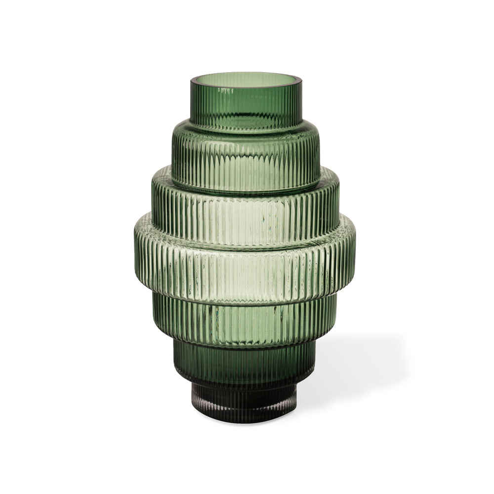 Pols Potten Steps Vase in Green Glass – Small