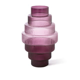 Pols Potten Steps Vase in Purple Glass – Extra Large