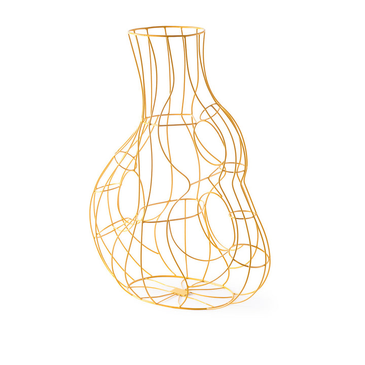 Pols Potten Three Ears Frame Vase in Yellow Wire – Large