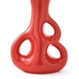 Pols Potten Three Ears Vase in Coral Red Ceramic – Medium