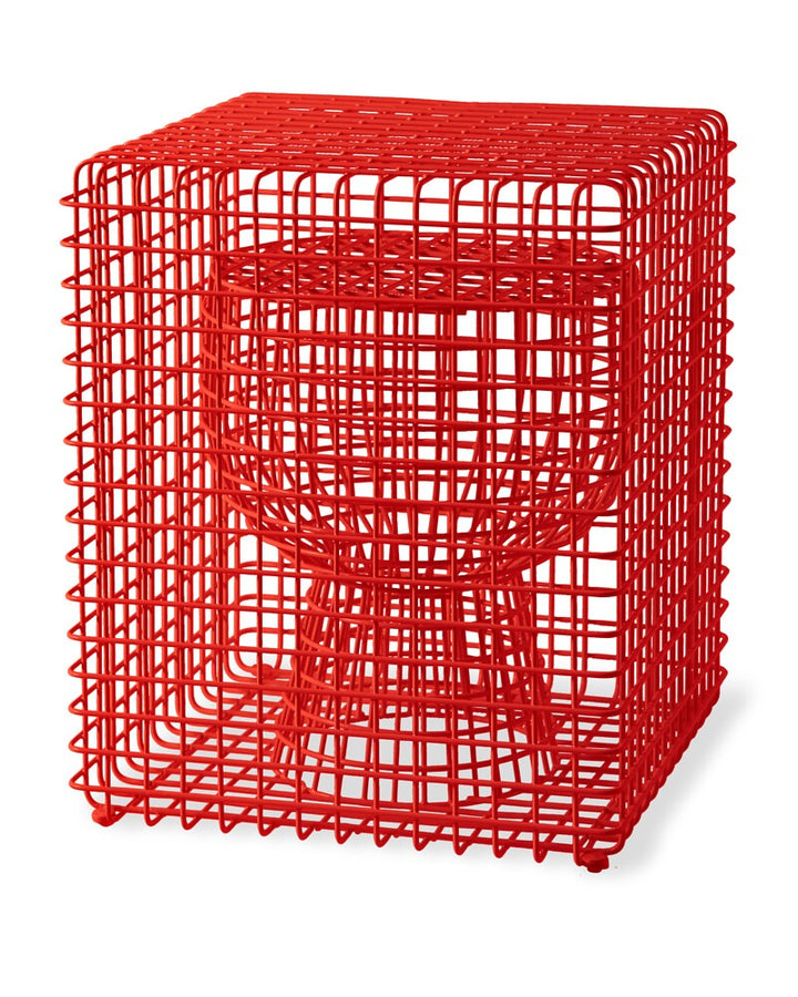 Pols Potten Wire Tip Tap Stool – Coral Red