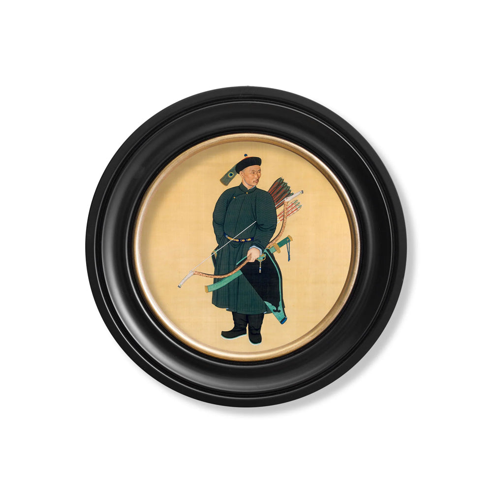 Portrait of the Imperial Bodyguard – Oxford Round Framed Print