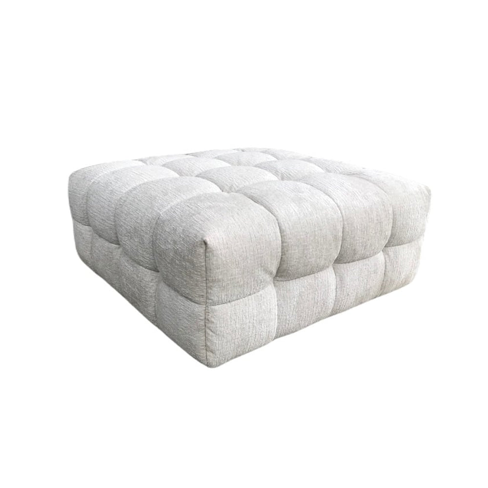 Richmond Interiors Merrol Pouffe – Cream Fabric