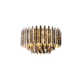 RV Astley Mabel Flush Ceiling Light in Smoked Glass and Polished Nickel – Large - Excess Stock