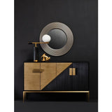 Raidan 4 Door Sideboard – Black and Gold