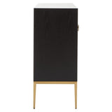 Raidan 4 Door Sideboard – Black and Gold