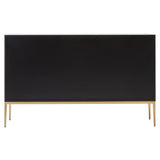 Raidan 4 Door Sideboard – Black and Gold